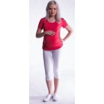 Be MaaMaa těhotenské barevné legíny 3/4 délky bílá – Zboží Dáma