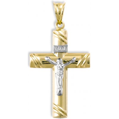 Gemmax Jewelry Zlatý kříž s Ježíšem Kristem GBPCN 11351