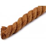 Bavlněná šňůra kroucená Ø12 mm, návin 10 m, macrame Varianta: 2 hnědá přírodní, Balení: 10 m – Hledejceny.cz