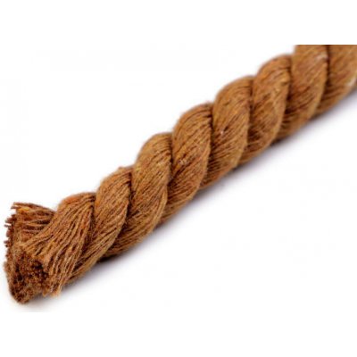 Bavlněná šňůra kroucená Ø12 mm, návin 10 m, macrame Varianta: 2 hnědá přírodní, Balení: 10 m – Hledejceny.cz