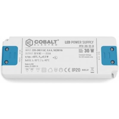 LEDLabs Napájecí zdroj LED CobaltElectro PFV 12V 30W IP20 B 23-0001-14 – Zbozi.Blesk.cz