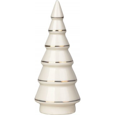 Dekorace MagicHome Stromeček bílý porcelán 4,5 x 4,5 x 11,2 cm – Hledejceny.cz