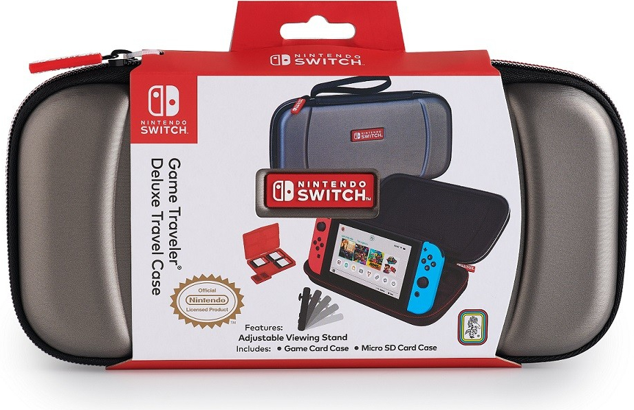 BigBen Deluxe Cestovní Pouzdro Nintendo Switch - titánová