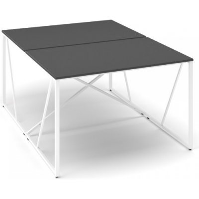 Lenza Psací stůl ProX 118 x 163 cm černý grafit/bílý
