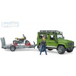 Bruder 2589 Land Rover s motocyklem Ducati Scrambler a řidičem 1:16 – Hledejceny.cz
