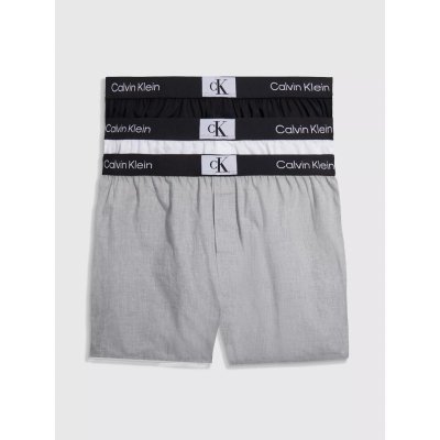 Calvin Klein pánské boxerky 3 Pack Slim Fit Boxers CK96 000NB3412A6H3 černá/bílá/šedá – Hledejceny.cz