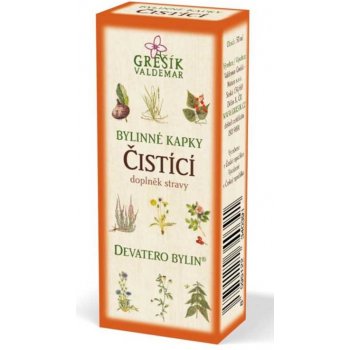 Grešík Čistící bylinné kapky Devatero bylin 50 ml