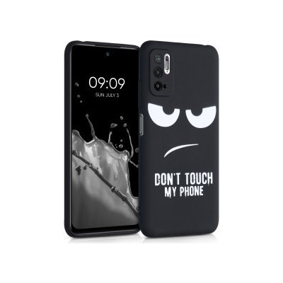 Pouzdro kwmobile s designem don't touch my phone Xiaomi Redmi Note 10 5G černé