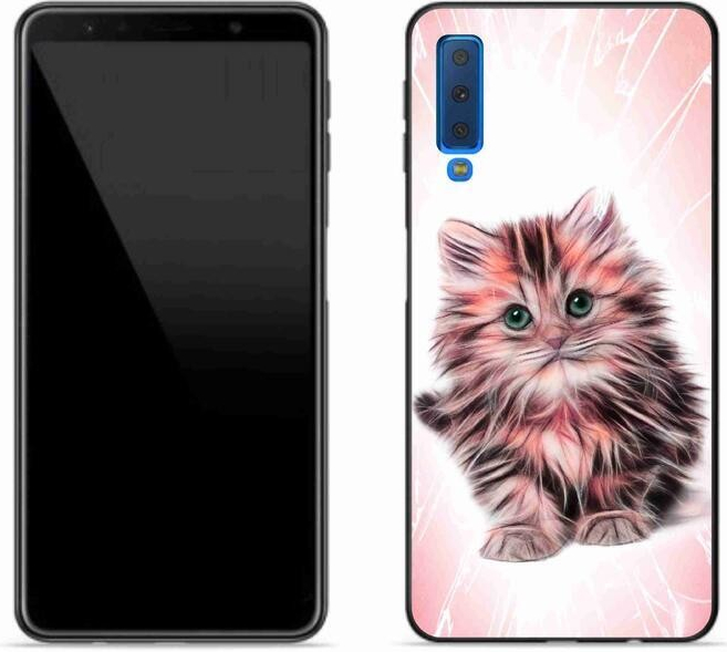 Pouzdro mmCase Gelové Samsung Galaxy A7 2018 - roztomilé kotě