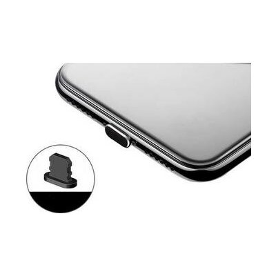 Kryt Apple iPhone záslepka konektoru Lightning Aluminium černá – Sleviste.cz