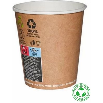 Kelímek papírový Ø73mm 200ml S KRAFT – Zboží Dáma