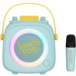 Kiddoboo Bluetooth Karaoke set mikrofon a reproduktor KidsVoice Mint – Zboží Dáma