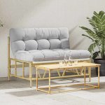 OMAXI 582454 Zahradní lavice Světle šedá 110 x 75 x 71 cm Ocel – Hledejceny.cz