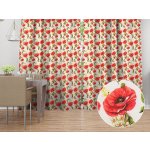 Biante Dekorační závěs PML-101 Vlčí máky na bílém 145x150 cm – Hledejceny.cz
