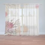 Sablio Záclony Jarní akvarel: 2ks 150x250cm – Hledejceny.cz