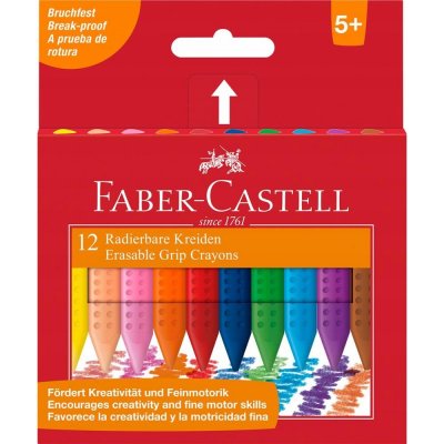 FABER-CASTELL voskovky jumbo grip 12 barev mazatelné – Hledejceny.cz