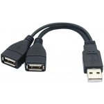 PremiumCord KU2Y03 USB 2.0 A/Male to A/Female (data+nabíjení) + A/Female (nabíjení) 15cm – Hledejceny.cz