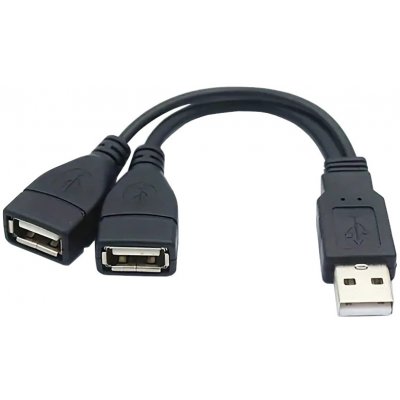 PremiumCord KU2Y03 USB 2.0 A/Male to A/Female (data+nabíjení) + A/Female (nabíjení) 15cm – Hledejceny.cz
