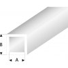 Modelářské nářadí Raboesch profil ASA trubka čtvercová transparentní bílá 5x6x330mm 5