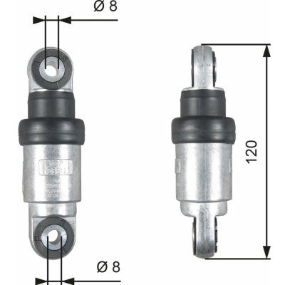 Tlumič vibrací, žebrovaný klínový řemen GATES T39215 – Zboží Mobilmania