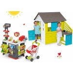 Smoby set domeček pretty Blue a obchod Supermarket 810703-21 – Zboží Dáma
