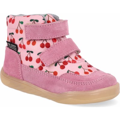 Mido shoes Barefoot dětské kotníkové boty Mido Cherry pink růžové – Sleviste.cz