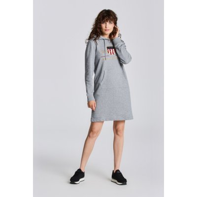 Gant D1. šaty Archive shield hoodie dress – Zbozi.Blesk.cz