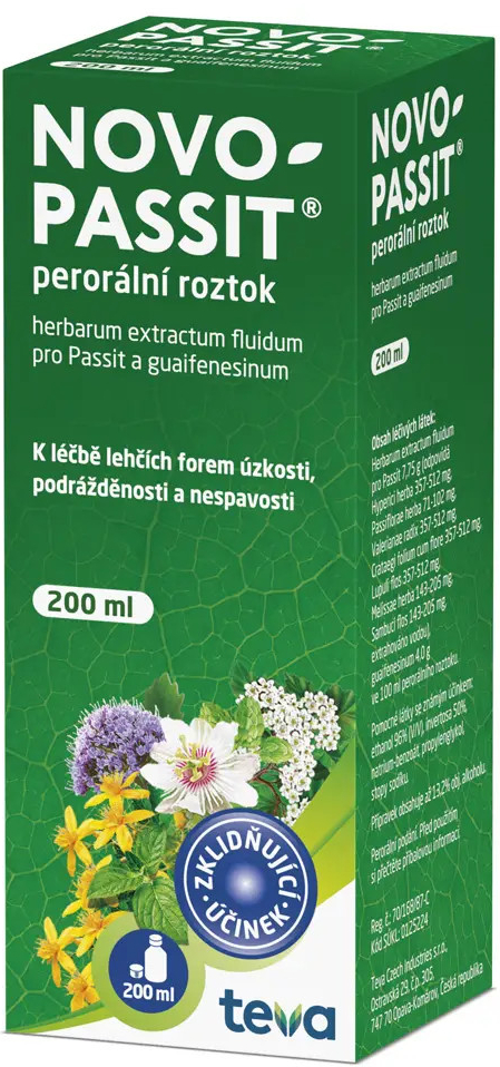 NOVO-PASSIT POR 77,5MG/ML+40MG/ML POR SOL 200ML