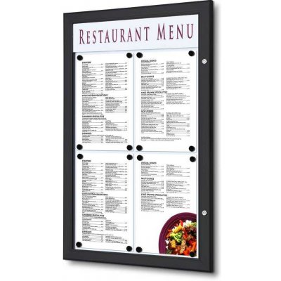 Jansen Display Venkovní MENU vitrína 4x A4, černá | Zboží Auto