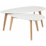 White Label Living Wll Drop set 2 bílých dřevěných – Zbozi.Blesk.cz