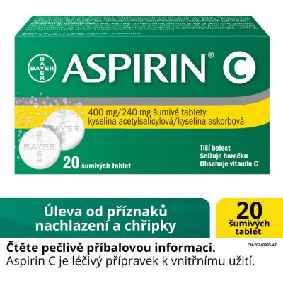 ASPIRIN C POR 400MG/240MG TBL EFF 20 – Zbozi.Blesk.cz