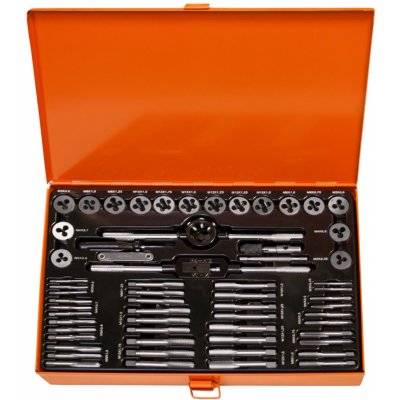 RICHMANN Sada závitníků a závitových oček 60 dílů | M3-M12, kovový box – Zboží Mobilmania