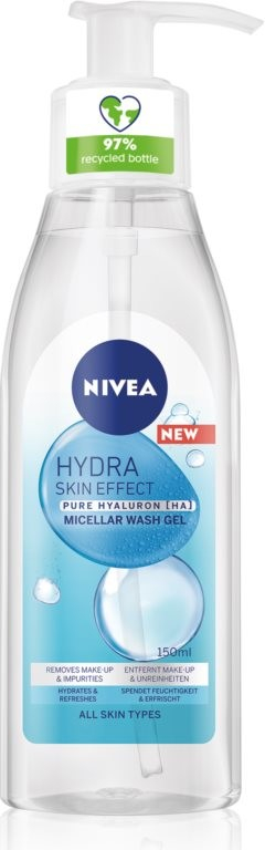 Nivea Hydra Skin Effect Micellar čisticí gel 150 ml od 120 Kč - Heureka.cz