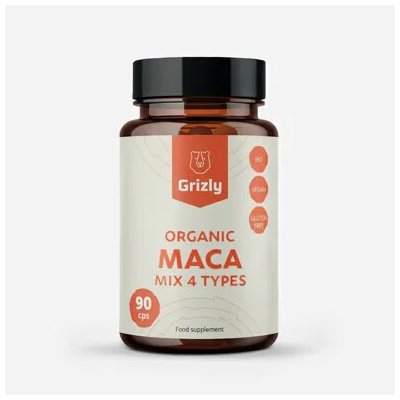 Grizly Maca 4 druhy BIO 90 kapslí – Hledejceny.cz