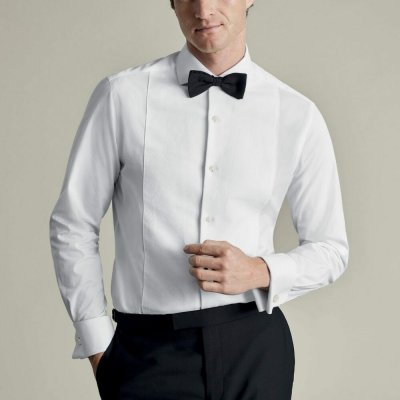 Charles Tyrwhitt Bib Front Tuxedo formální black tie smokingová košile slim fit manžetové knoflíčky – Hledejceny.cz