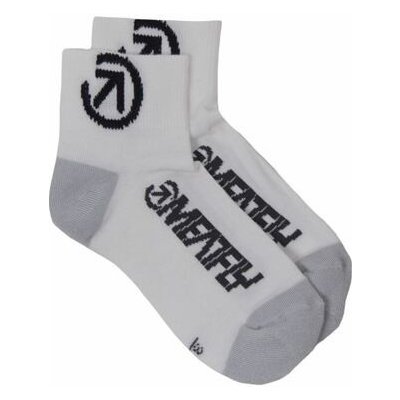 Meatfly ponožky Bike Middle Socks CO B White Bílá