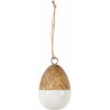 IB LAURSEN Velikonoční vajíčko Mango Wood White, přírodní barva, dřevo