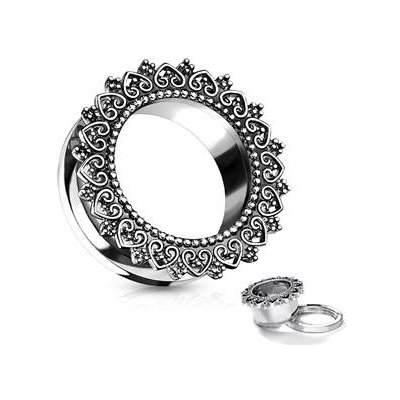 Šperky4U tunel do ucha s ornamenty TN01139-16 – Zboží Mobilmania