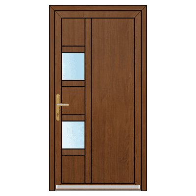 OknaDvereNaMiru.cz Vchodové dveře SLOUPKOVÉ Eduard ořech 90 x 210 cm – Hledejceny.cz