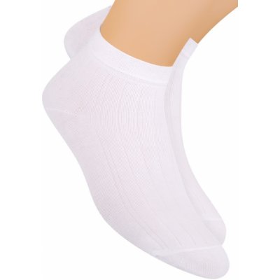 Steven Chlapecké kotníkové ponožky sportovní jednobarevné 054 bílá