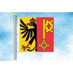 LIBEA, s.r.o. Ženeva vlajka Rozměr: 100×100 cm, Uchycení: Karabiny na stožár – Hledejceny.cz
