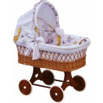 Scarlett Proutěný košík na miminko s boudičkou Nebula béžová podvozek srdíčko – Zboží Dáma