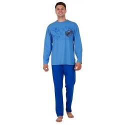 Evona Cal 22-660 pánské pyžamo dlouhé modré