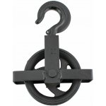 MTR Kladka stavební litinová, 120mm, s hákem a vodicí lištou – Zboží Mobilmania