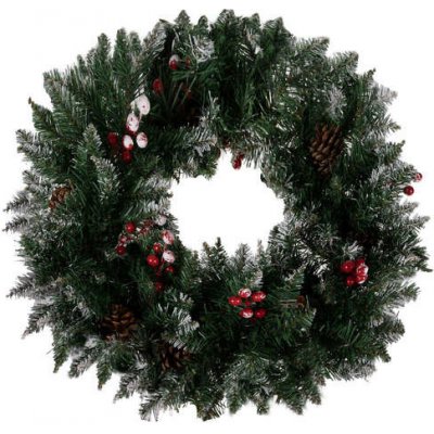 Ruhhy 22302 Zasněžený vánoční věnec 45 cm – Zboží Dáma