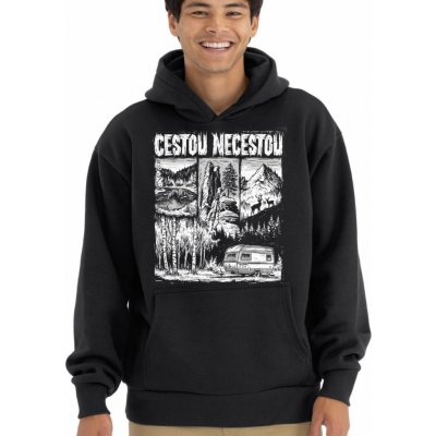 mikina Cestou necestou V1 bílý tisk Oversize – Hledejceny.cz