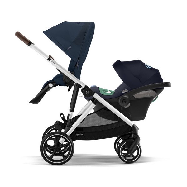 Kočárek Cybex Gazelle S Rám Stříbrný + Cybex Aton S2 I-Size Autosedačka 0-13kg Ocean Blue + Adaptéry 2023