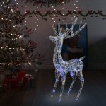 vidaXL XXL Akrylový vánoční sob 250 LED 180 cm barevný – Zboží Mobilmania