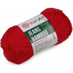 Prima-obchod Pletací příze Jeans Bamboo 50 g, barva 8 (144) červená