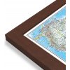 Nástěnné mapy National Geographic Jižní Amerika - nástěnná mapa Classic 60 x 77 cm Varianta: mapa v dřevěném rámu, Provedení: Pegi višeň